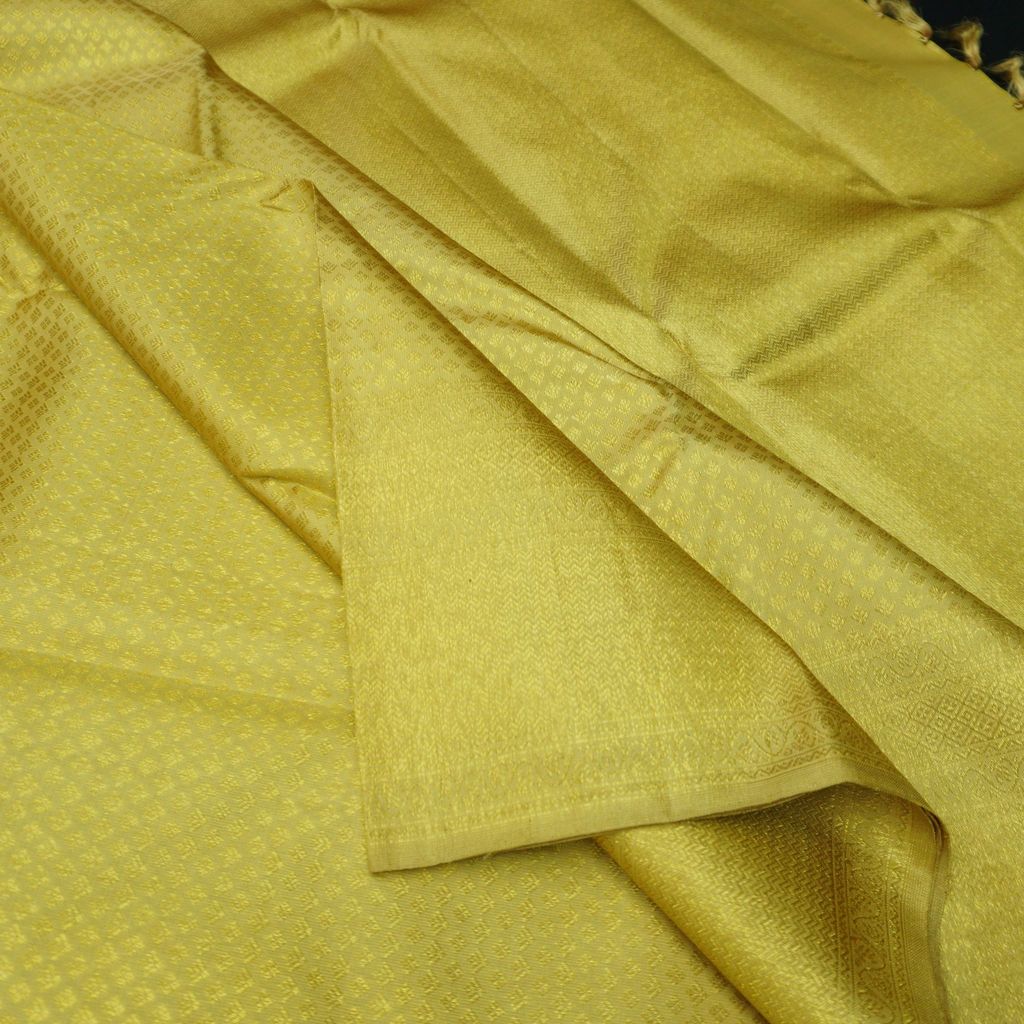 Sandal Gold Color Kanchipuram Silk Saree Self Jacquard
