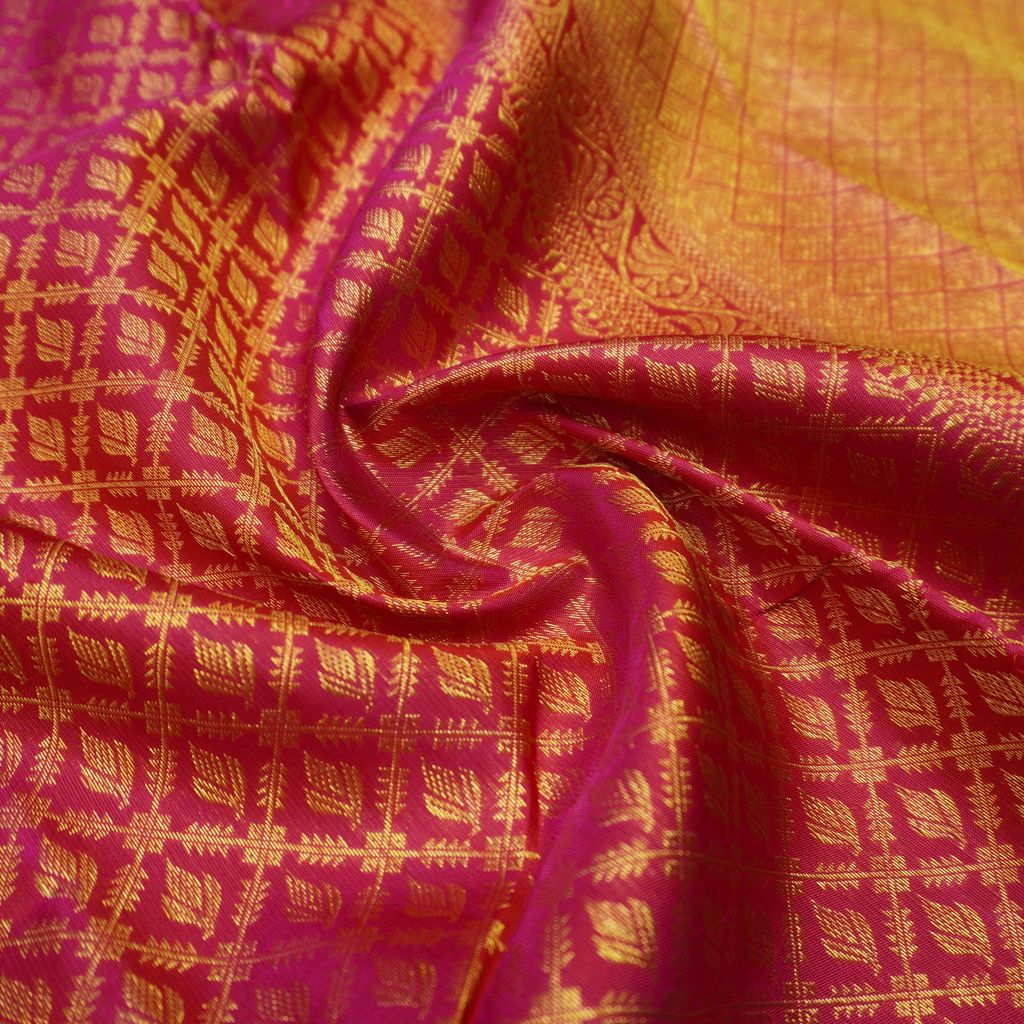 Rani Pink Kanchipuram Silk Saree Self Jacquard