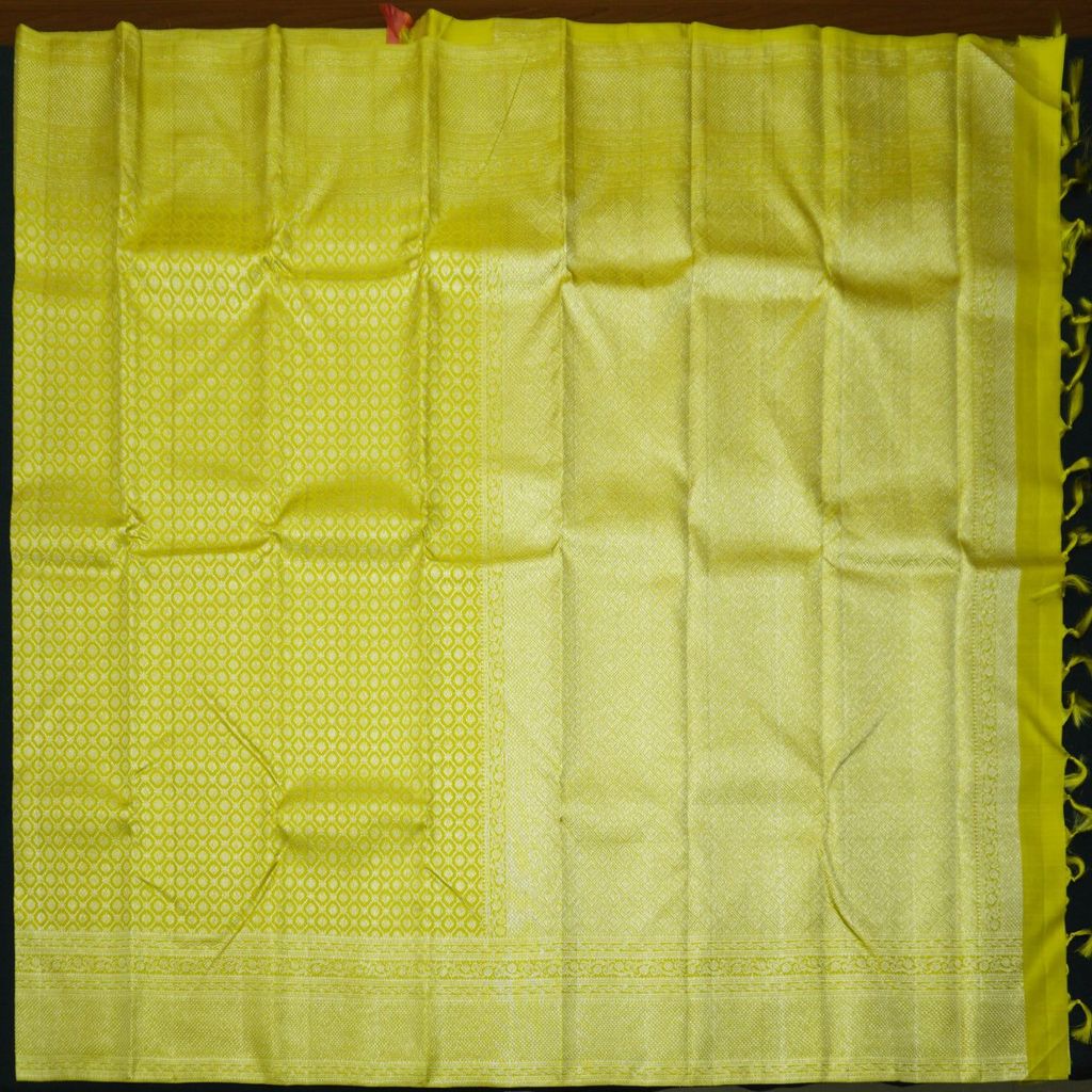 Pastel Green Color Kanchipuram Silk Saree Self Jacquard