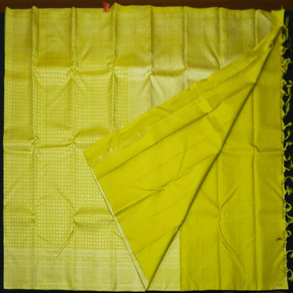 Pastel Green Color Kanchipuram Silk Saree Self Jacquard