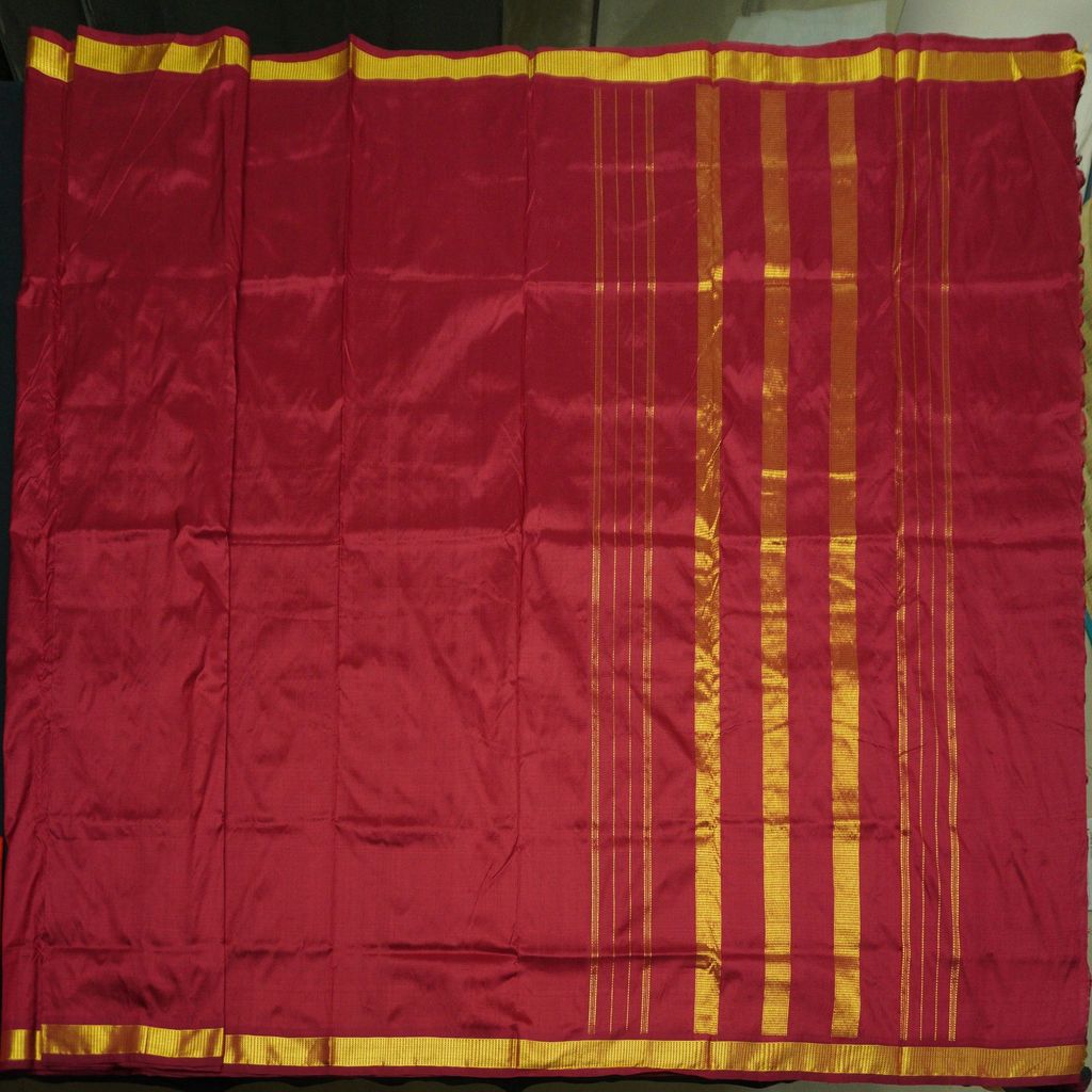 Madisar Saree - Maroon Kanjivaram Pure Silk Saree