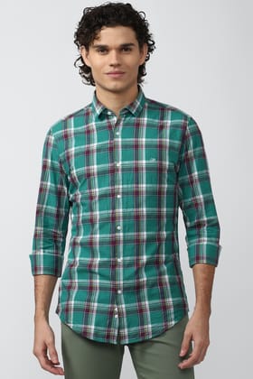 Men Multi Super Slim Fit Check Full Sleeves Casual Shirt