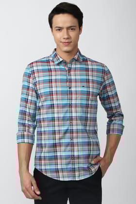 Men Multi Super Slim Fit Check Full Sleeves Casual Shirt