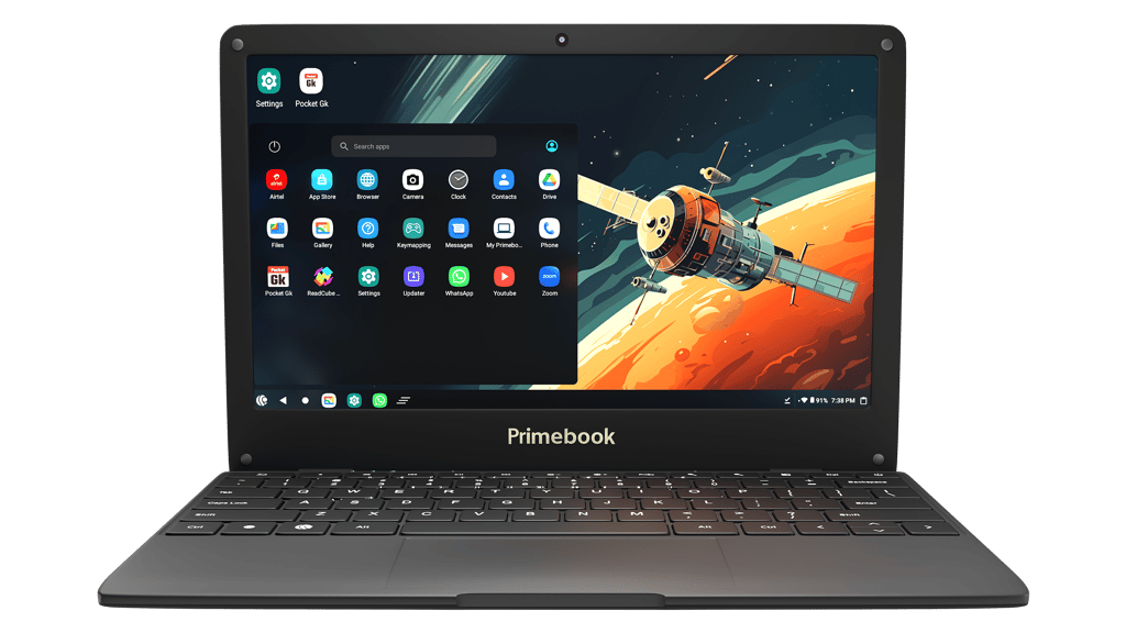Primebook 4G Android Based MediaTek MT8788 - (4 GB/64 GB EMMC Storage/Prime OS) 4G Thin and Light Laptop (11.6 Inch, Black, 1.065 Kg)