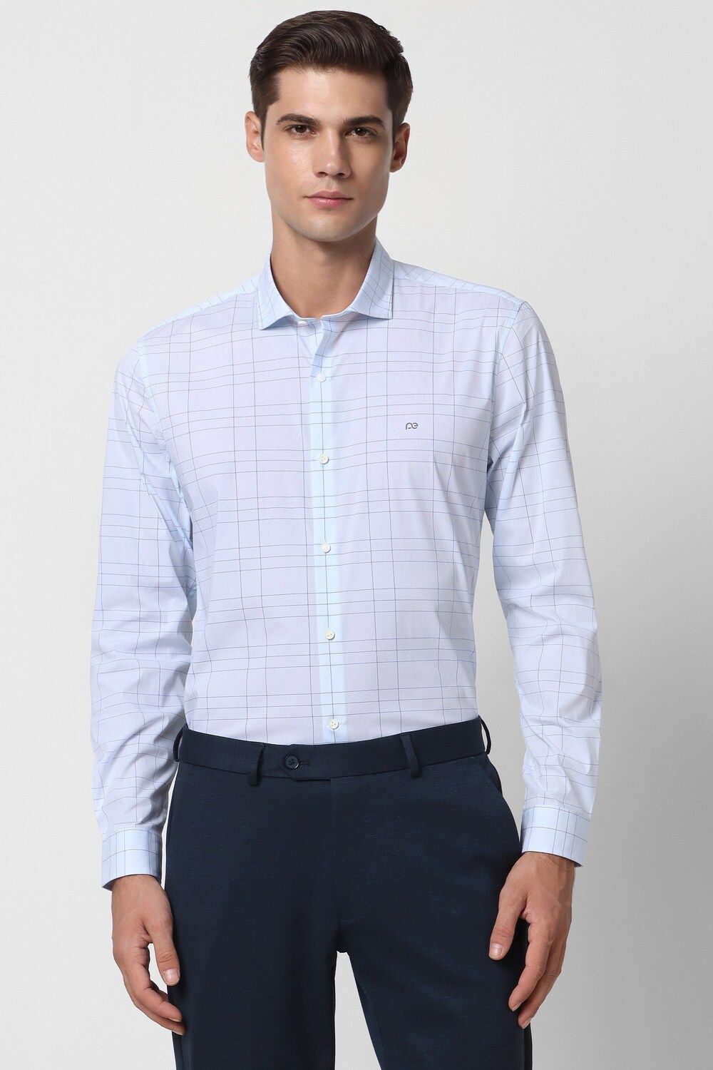 Men Blue Super Slim Fit Formal Full Sleeves Formal Shirt