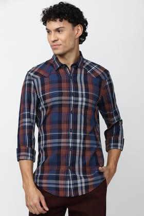 Men Multi Super Slim Fit Check Full Sleeves Casual Shirt Men Multi Super Slim Fit Check Full Sleeves Casual Shirt