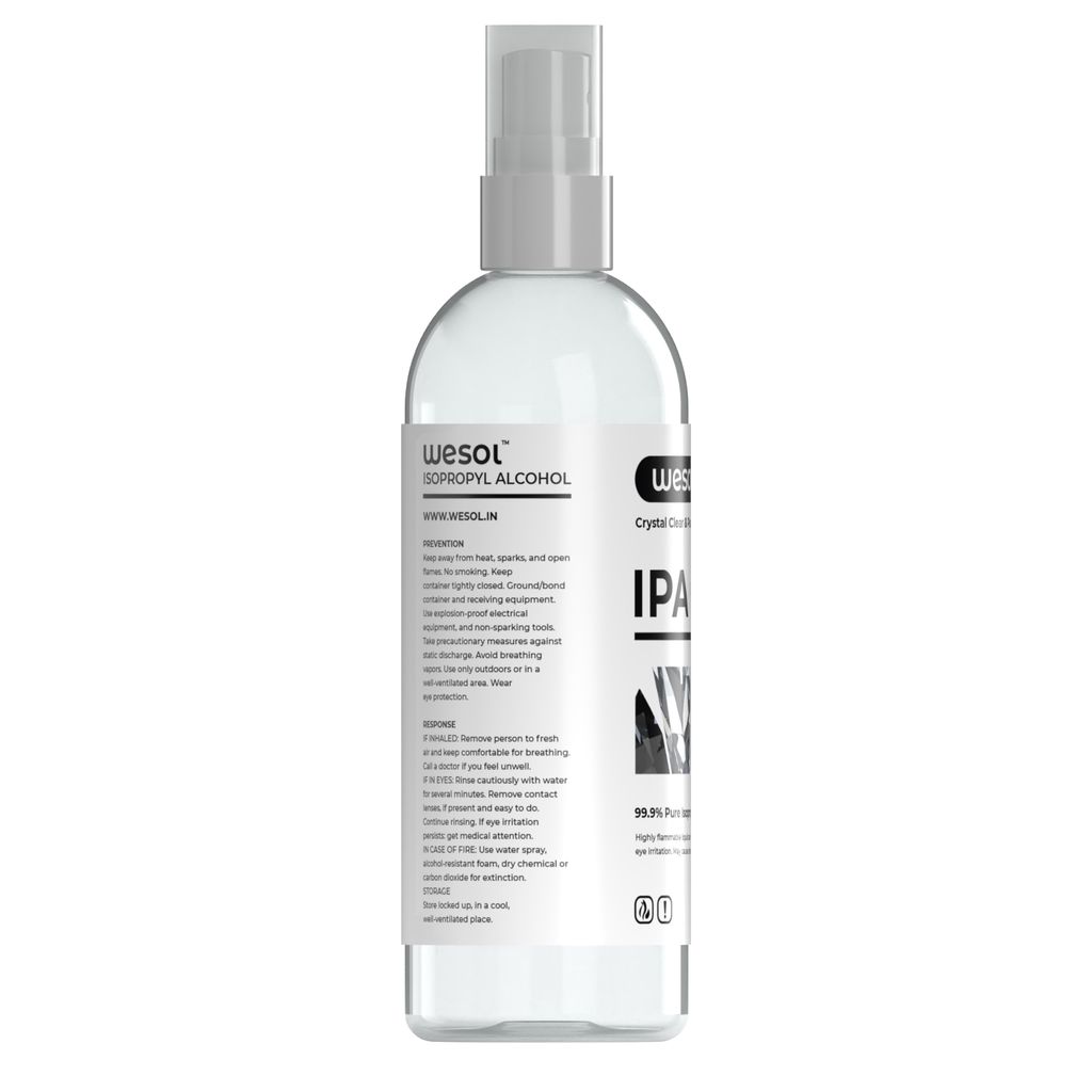 Wesol IPA Isopropyl alcohol 99.9% Spray | (CH3)2-CH-OH CAS: 67-63-0 | Premium Grade Pure without mixing | For Technical Use | 100ML