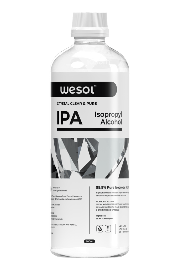 Wesol IPA Isopropyl alcohol 99.9% Spray | (CH3)2-CH-OH CAS: 67-63-0 | Premium Grade Pure without mixing | For Technical Use