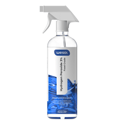 Wesol Hydrogen Peroxide 3% Food Grade | Multi-Use Disinfectant | Kills 99.9% Germs & Viruses | 500ml Pack - Best For Cleaning, General disinfection, deodorising, Hydroponics, Food production units.