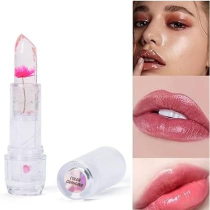 Bevauty Waterproof Moisturizing Flower Crystal Lipstick Jelly Flower Transparent Color Changing Lip Balm