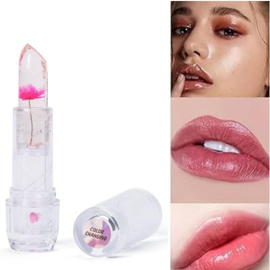 Bevauty Waterproof Moisturizing Flower Crystal Lipstick Jelly Flower Transparent Color Changing Lip Balm
