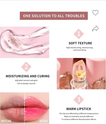 Bevauty Waterproof Moisturizing Flower Crystal Lipstick Jelly Flower Transparent Color Changing Lip Balm Bevauty Waterproof Moisturizing Flower Crystal Lipstick Jelly Flower Transparent Color Changing Lip Balm