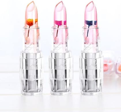 Bevauty Waterproof Flower Lipstick Jelly Flower Transparent Color Changing Lipstick Flower Jelly Lipstick (PACK OF 3) 49% off