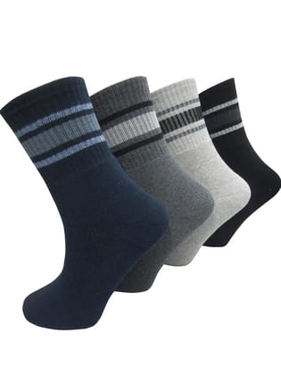 ROYAL CLASS 5 pair Men's Woolen Calf Length Solid Thick Terry Winter Wear Socks (Multicolor, Free Size) - Combo Pack of 5 Pairs