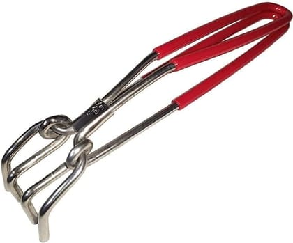 Stainless Steel Pakkad Wire Tong, Stainless Steel Wire Tong, Stainless Steel Pakkad, pakkad tong, Tong, Wire Tong, Kitchen Tong, Tongs, Food Serving Tong (Red)