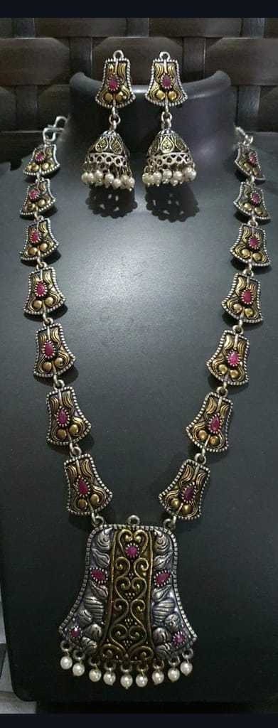 Glamvila Designer German Silver Jewellery Set - Jewellery Sets | Buy online on ZillyBuy