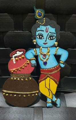 Glamvila Matki Krishna Fridge Magnet