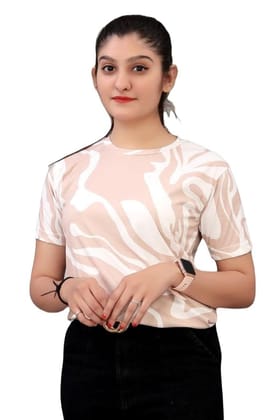 Sativa Women's Cotton Crew Neck Half Sleeve Regular Fit Womens T-Shirt