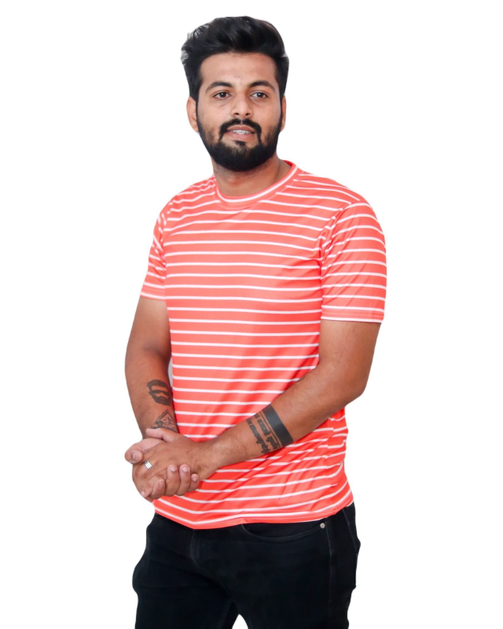 Sativa Men's Cotton Crew Neck Half Sleeve Regular Fit Mens T-Shirt