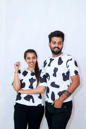 Men & Women's Cotton Crew Neck Half- Sleeve Regular Fit Unisex T-Shirt