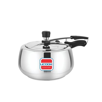 UCOOK By United Ekta Engg. Stainless Steel Silvo Induction Pressure Cooker, 2 Litre, Silver
