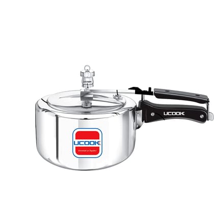 UCOOK By UNITED Ekta Engg. Aluminium 1.5 Litre Inner Lid Non-Induction Pressure Cooker, Silver