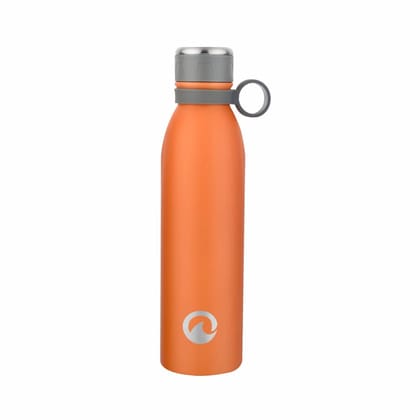 Obouteille Mio Orange Stainless Steel Vacuum Insulated 750 ml Leak Proof Flask Water Bottle for School/Home/Kitchen/Office/Work/Gym/Outdoor/Exercise/Yoga/Camping/Boys/Girls/Kids/Adults