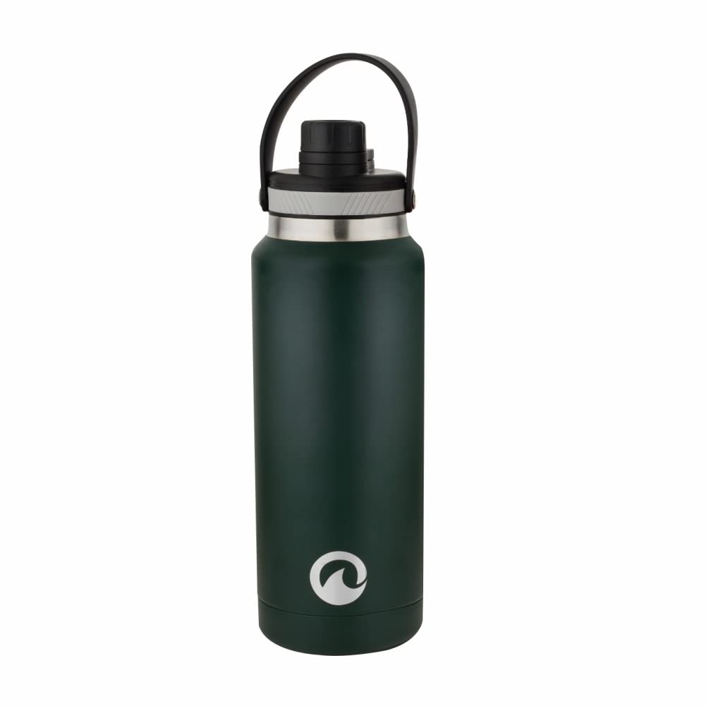 Obouteille Saviour Green Stainless Steel Vacuum Insulated 1 Litre Leak Proof Flask Water Bottle for School/Home/Kitchen/Office/Work/Gym/Outdoor/Exercise/Fitness/Yoga/Camping/Boys/Girls/Kids/Adults