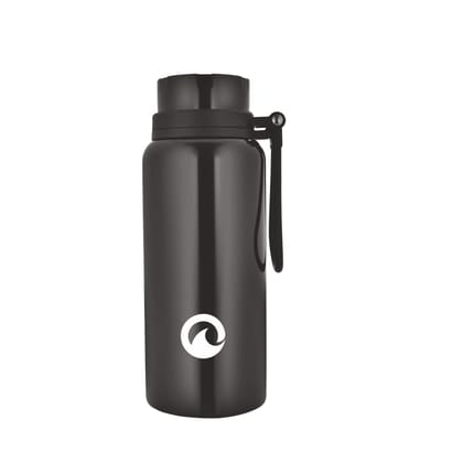 Obouteille Gym Black Stainless Steel 950 ml Vacuum Insulated Leak Proof Flask Water Bottle for School/Home/Kitchen/Office/Work/Gym/Outdoor/Exercise/Yoga/Camping/Boys/Girls/Kids/Adults
