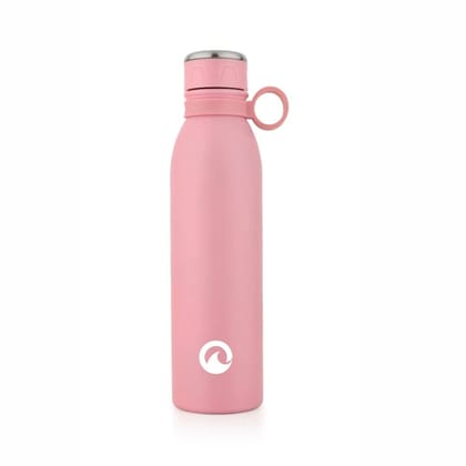 Obouteille Mio Soothing Pink Stainless Steel Vacuum Insulated 750 ml Leak Proof Flask Water Bottle for School/Home/Kitchen/Office/Work/Gym/Outdoor/Exercise/Yoga/Fitness/Camping/Boys/Girls/Kids/Adults