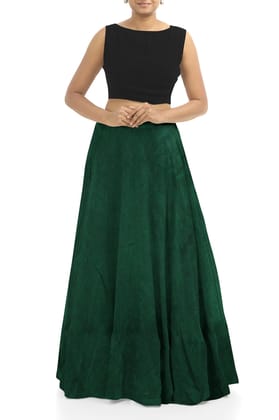 Garvi Gurjari (A Gujarat Govt Enterprise) Women Handmade Plain Mashru Silk Long Skirt(GGCPMS06)