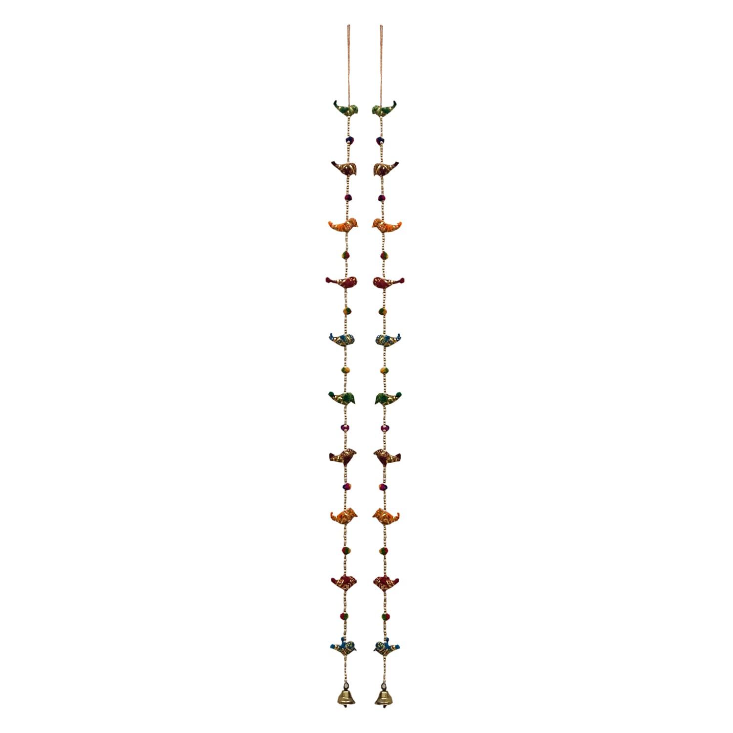 Garvi Gurjari Cotton Stuffed Handmade Deocrative Door Hanging (GGCPMWH02) - Set of 2