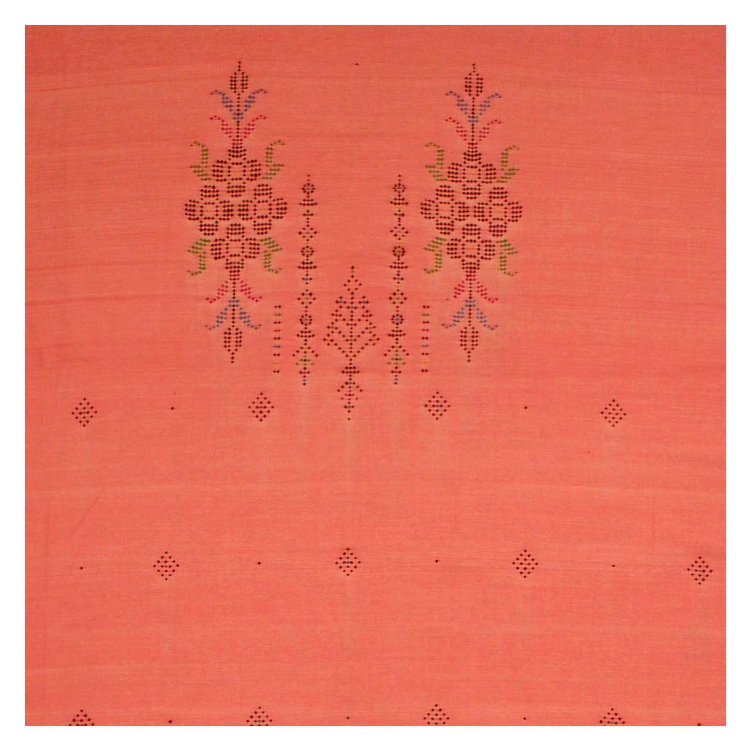 Garvi Gurjari (A Gujarat Govt Enterprise Handwoven Cotton Tangaliya Top/Kurti Material (GGCTKM11)