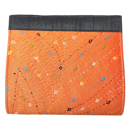 Garvi Gurjari (A Gujarat Govt Enterprise Orange Cotton Clutch Bag