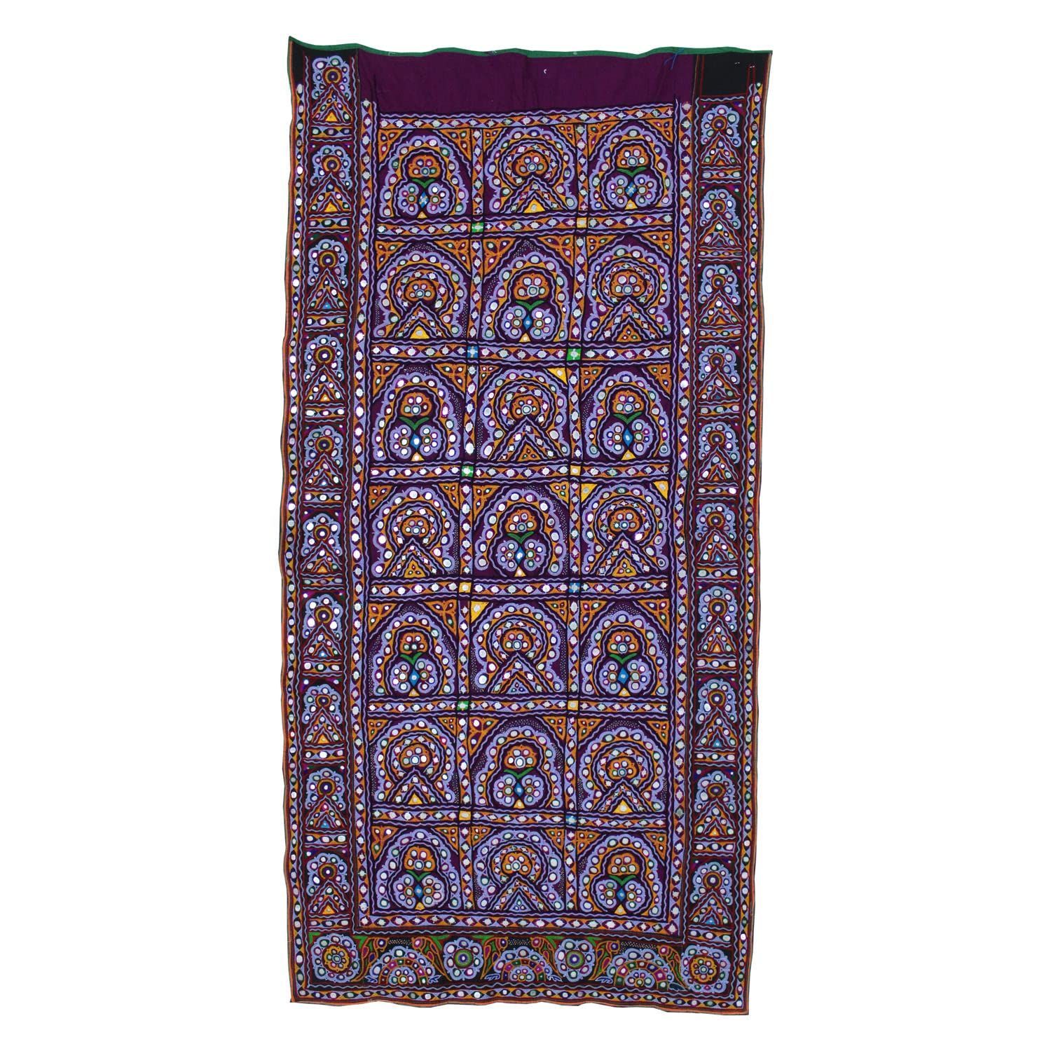 Garvi Gurjari (A Gujarat Govt Enterprise Multicolor Hand Embroidered Wall Hanging With Mirror Work(GGCEWH34)