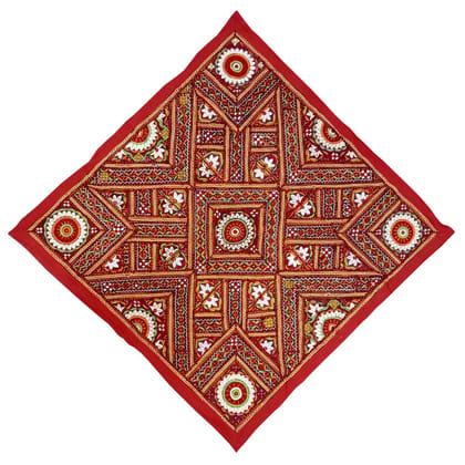 Garvi Gurjari (A Gujarat Govt Enterprise Multicolor Hand Embroidered Rangoli Design Wall Hanging/Decor