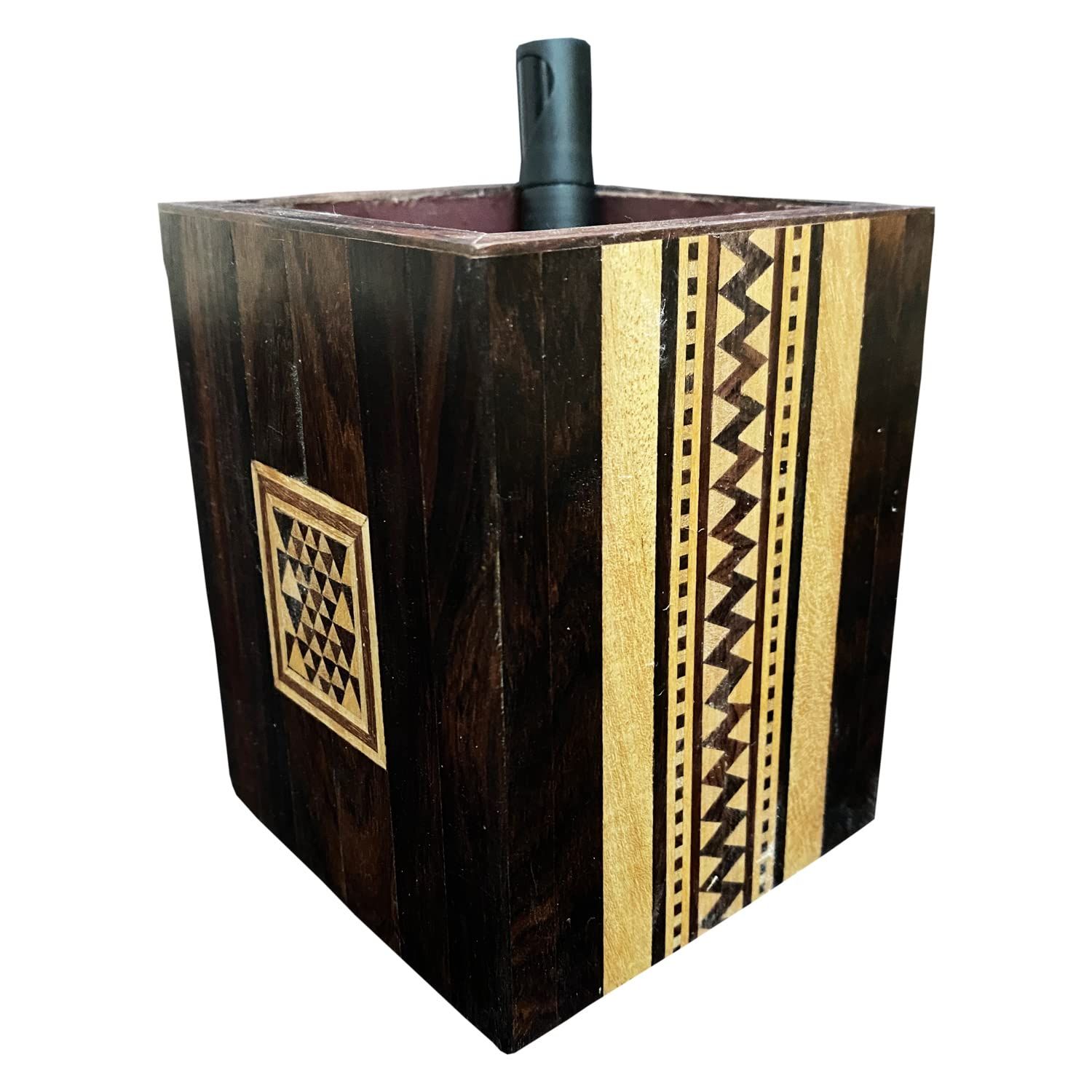 Garvi Gurjari (A Gujarat Govt Enterprise) Handmade Sadeli Work Wooden Big Pen Stand