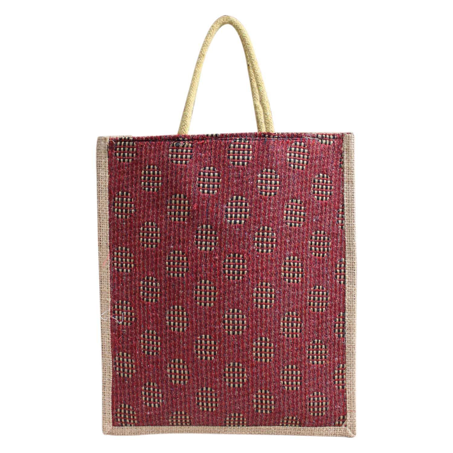 Garvi Gurjari (A Gujarat Govt Enterprise Multipurpose Jute Hand Bag with Zip(GGCMJB10)