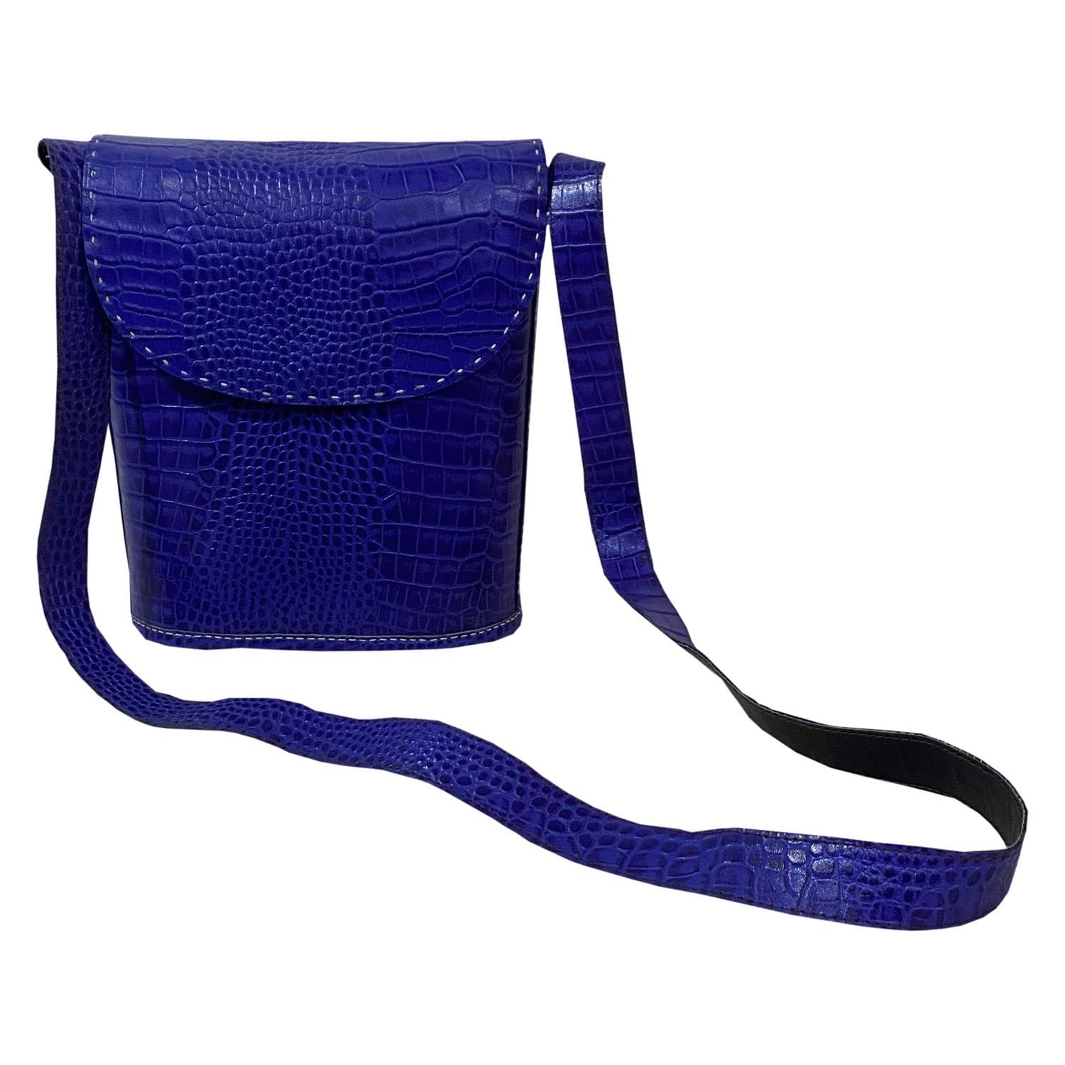 Garvi Gurjari (A Gujarat Govt Enterprise Violet Handmade Leather Handbag (GGCMLBB07)