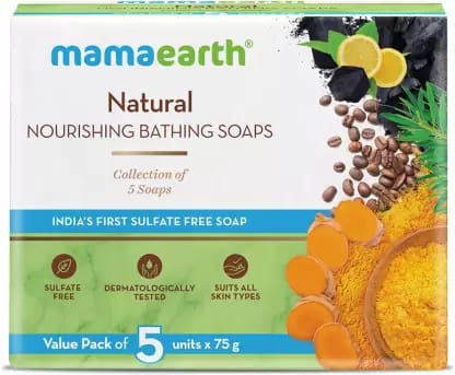 Mamaearth Natural Nourishing Bathing Soap - 5x75g