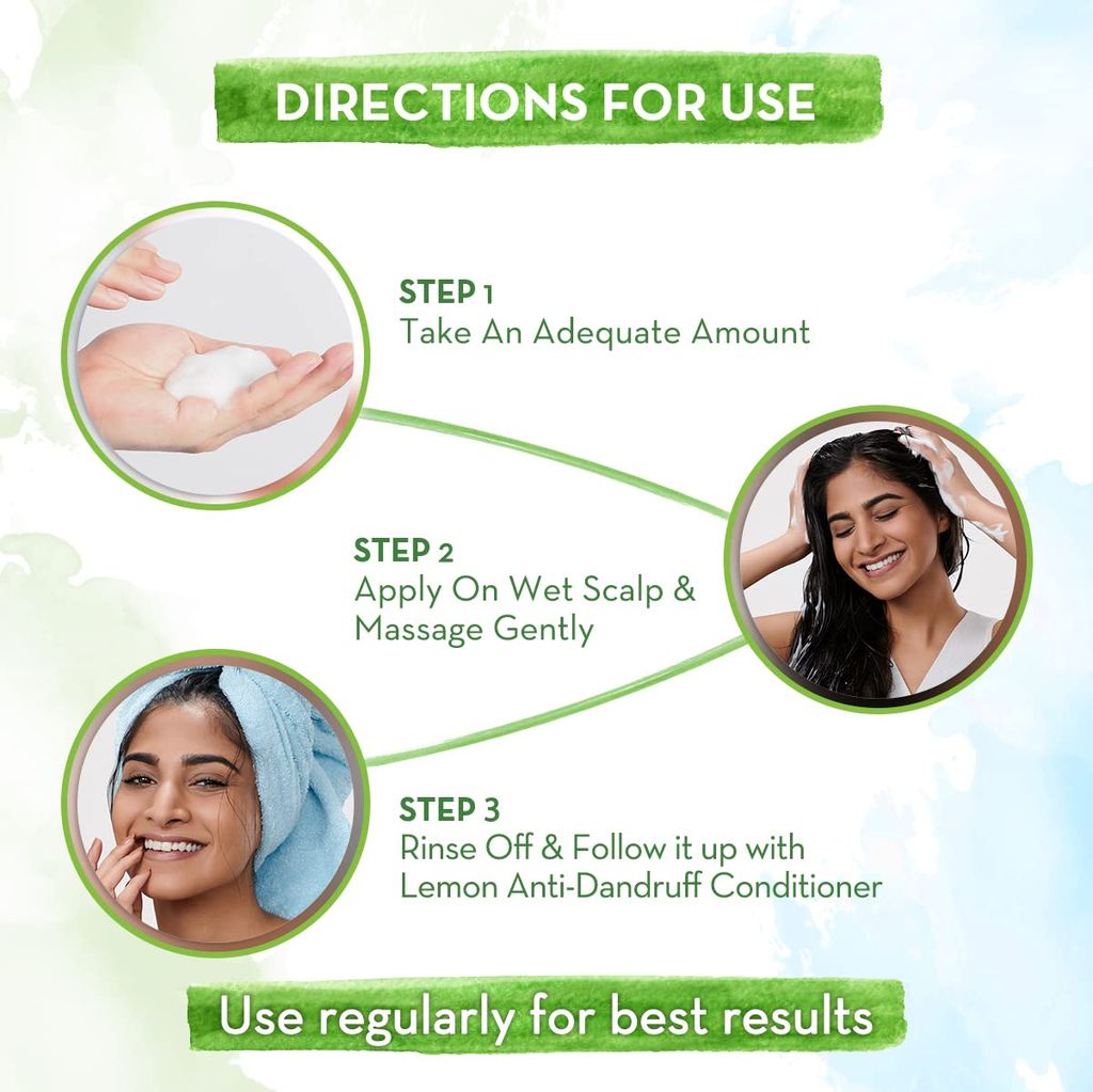 Mamaearth Lemon Anti-Dandruff Shampoo with Lemon & Ginger for up to 100% Dandruff & Itch-free Scalp- 250 ml Reduces Up to 100% Dandruff | Soothes Itchiness