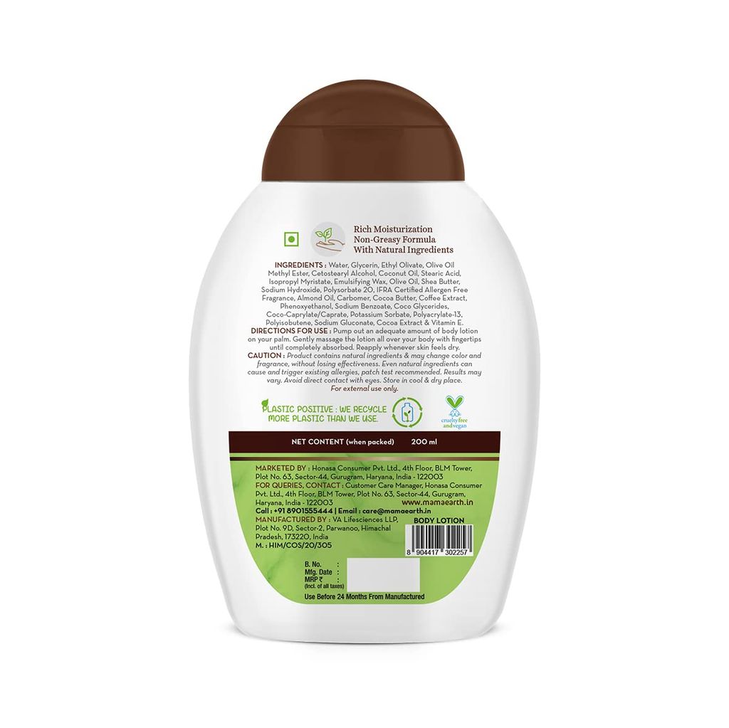 Mamaearth Coco Body Lotion With Coffee And Cocoa For Intense Moisturization - 200Ml