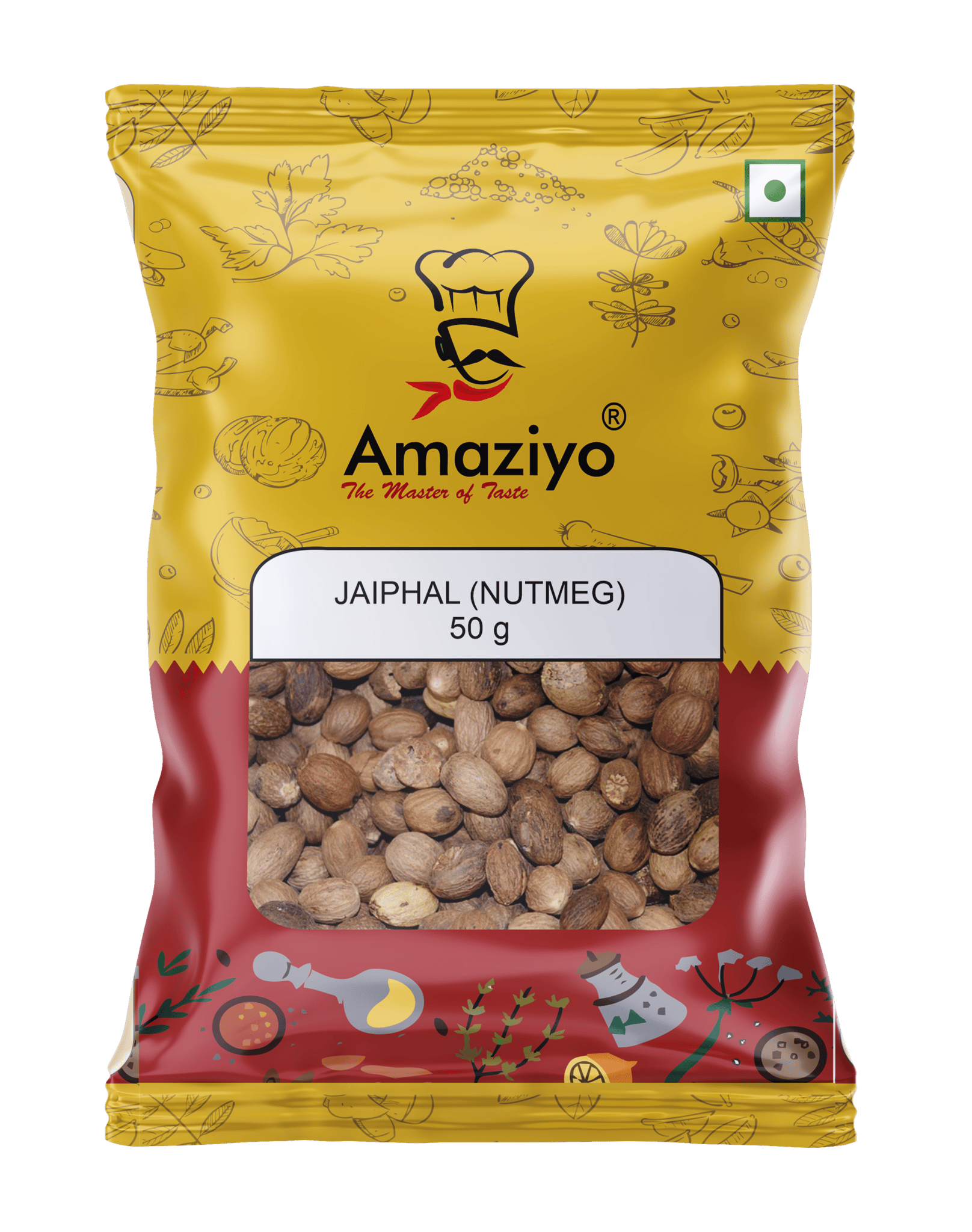 Amaziyo Jaiphal Whole 50g | Nutmeg Whole