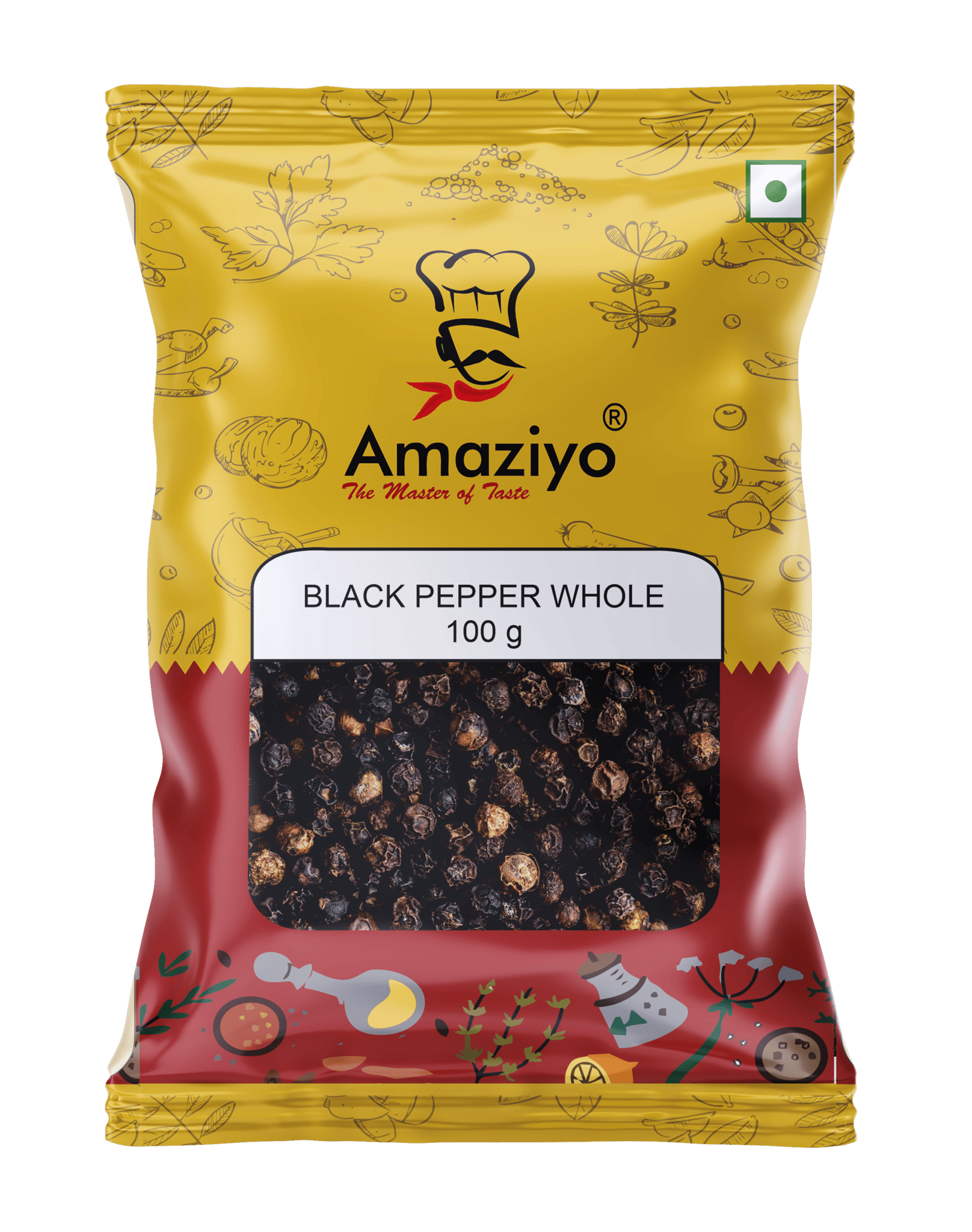 Amaziyo Black Pepper Whole 100g | Kali Mirch Whole