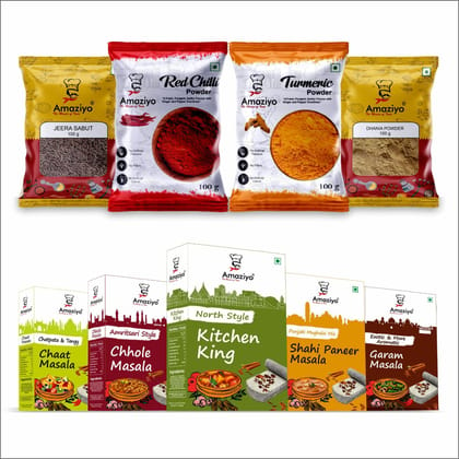 Amaziyo Essential Spices Combo 800g / Pack of 9