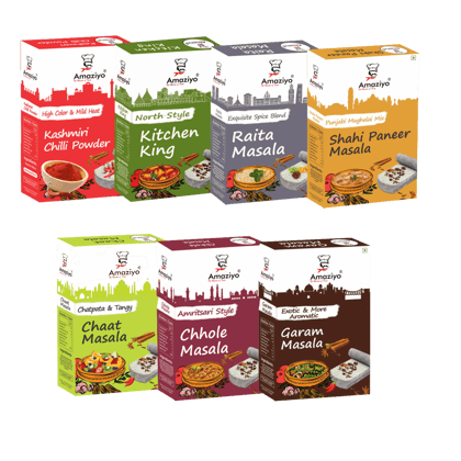 Amaziyo Veg Spices Trial Pack 350 g | Pack of 7, 50 g each