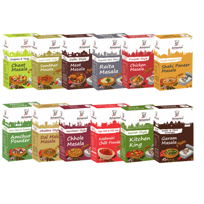 Amaziyo Veg Spices Trial Pack 600 g | Pack of 12, 50 g each