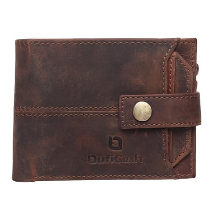 QufiCraft Genuine Leather Wallet | Credit/Debit Card/Slim Minimalist | Office ID for Mens and Boys (11 Card Slots) (Dark Brown)
