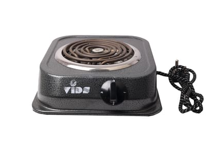 VIDS 1250 Watt Coil Electric Stove / Open Coil Stove / G Coil Hot plate / Electric Cooking Heater / Induction Cooktop (Mild Steel body) (1 Burner) Dark Grey