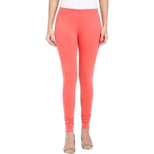 Women's Cotton Leggings (Color:Peach, Size:XL)-PID37625